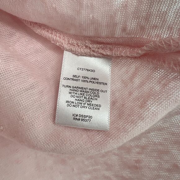 Sanctuary‎ Top Womens XS Pink Linen Feminine Lightweight Staple Sleeves - Picture 5 of 6
